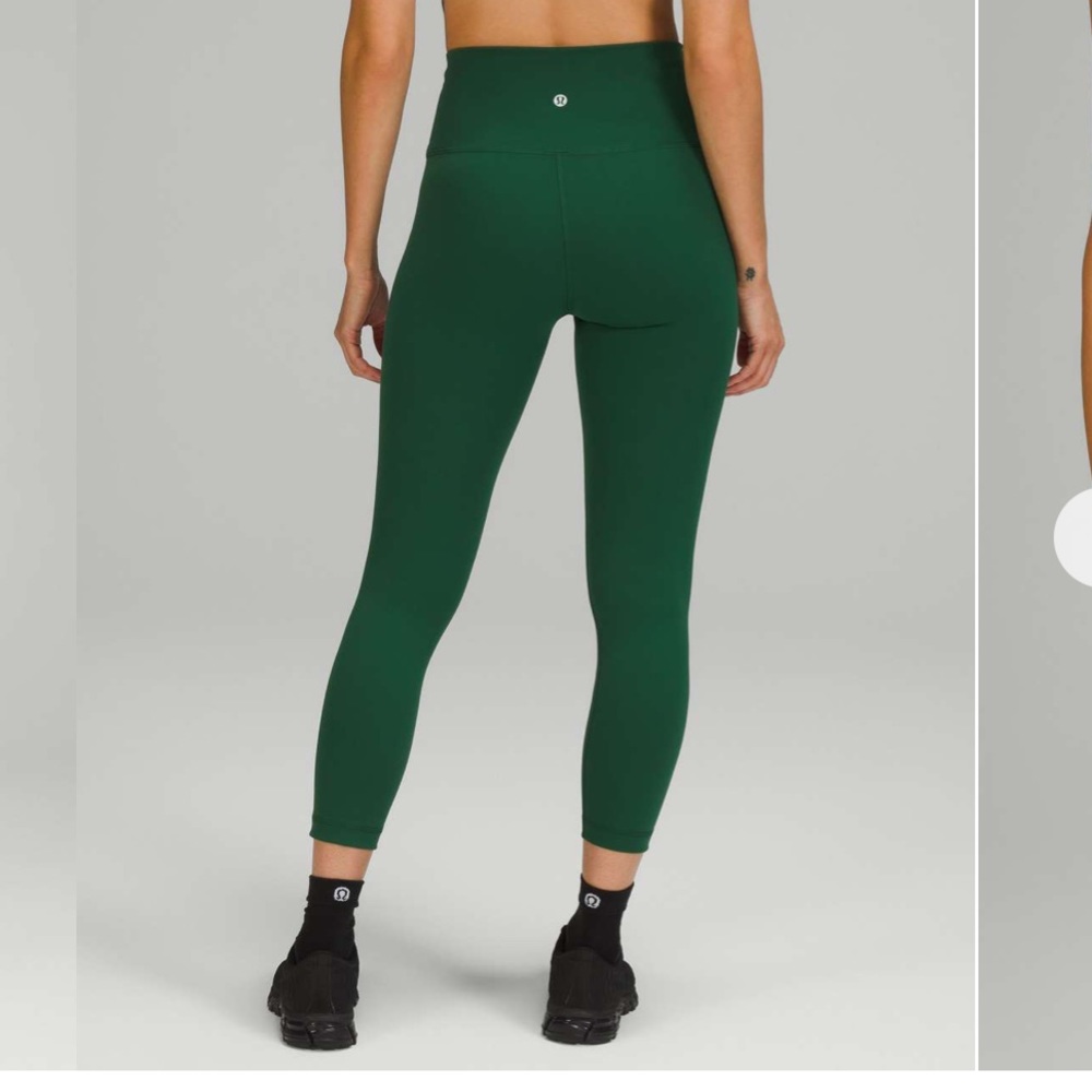 lululemon wunder train crop leggings green